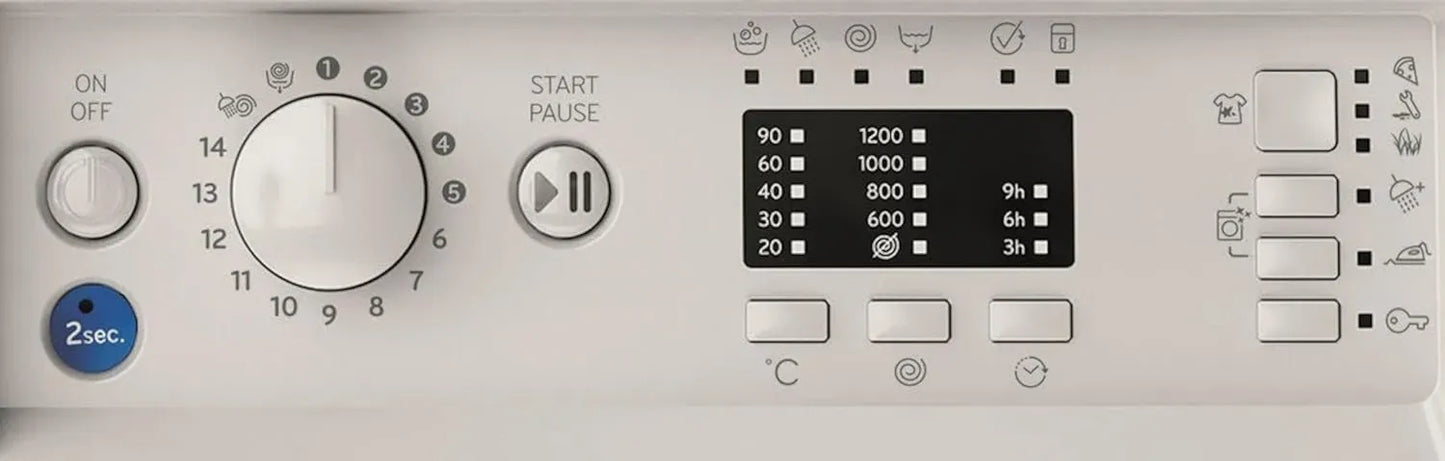 Indesit Lave-linge Intégré 7 kg 1200 RPM Classe E Blanc