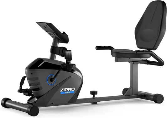 Vélo d'Appartement Fitness ZIPRO Vision, Écran LCD, Cardiofréquencemètre, Résistance Réglable, Charge Max 120kg, Couleur Noire