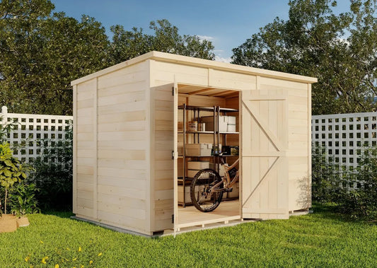 Abri de Jardin en Bois Storehaus avec Toit Monopente - Remise à Outils Extérieure 12 mm