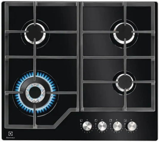Plaque de Cuisson à Gaz 59cm, 4 Brûleurs, Noir - Modèle KGG64362K