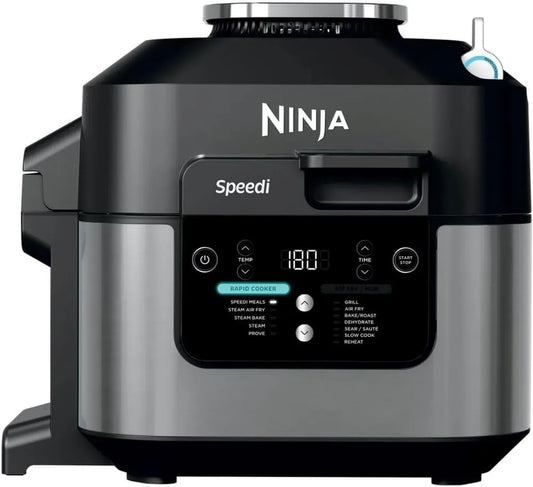 Ninja Speedi Multicuiseur 10-en-1, Friteuse à Air Rapide, Capacité 5,7L, Repas Prêts en 15 Minutes, Noir, Modèle ON500EU