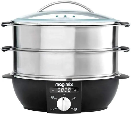 Cuiseur Vapeur Magimix 11579, Chromé, Verre et Acier, 12,2L, 1900W