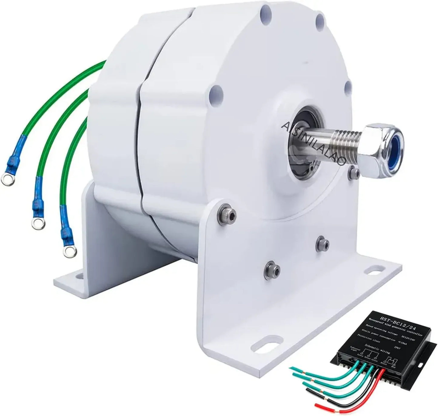 Générateur Électrique à Aimant Permanent 3000W 24V – Haute Performance avec Alternateur Dynamo et Contrôle Électromagnétique