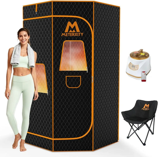 Tente de Sauna Portable XL avec Vapeur 1500W, Minuterie, et Chaise